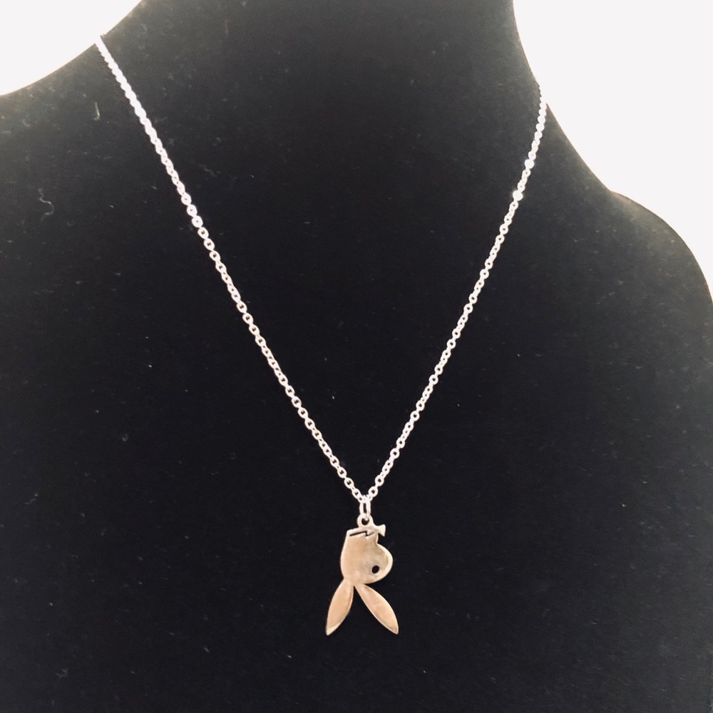 Upside down Playboy bunny necklace. Unisex - Picture 4 of 4